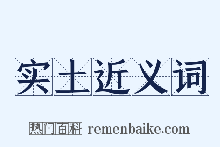 实土近义词是什么意思的图片